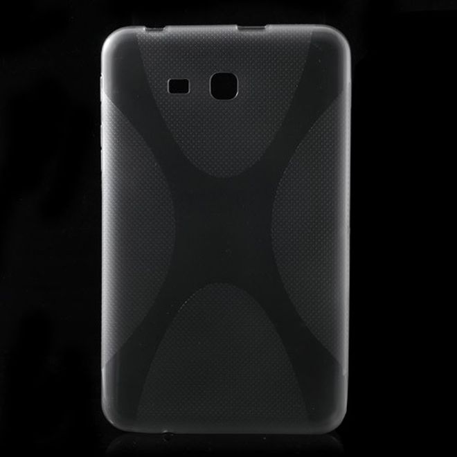 Samsung Galaxy Tab 3 7.0 Lite Elastisches Plastik Case X-Shape - grau