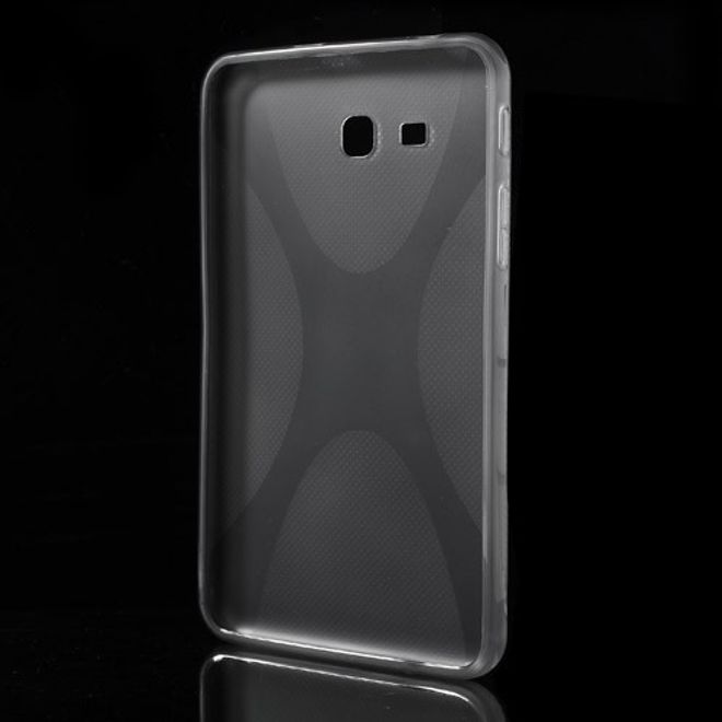 Samsung Galaxy Tab 3 7.0 Lite Elastisches Plastik Case X-Shape - grau