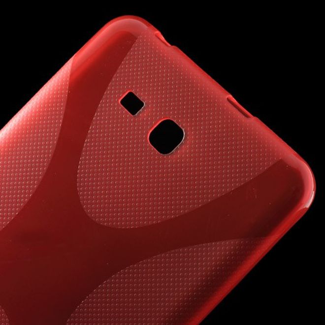 Samsung Galaxy Tab 3 7.0 Lite Elastisches Plastik Case X-Shape - rot