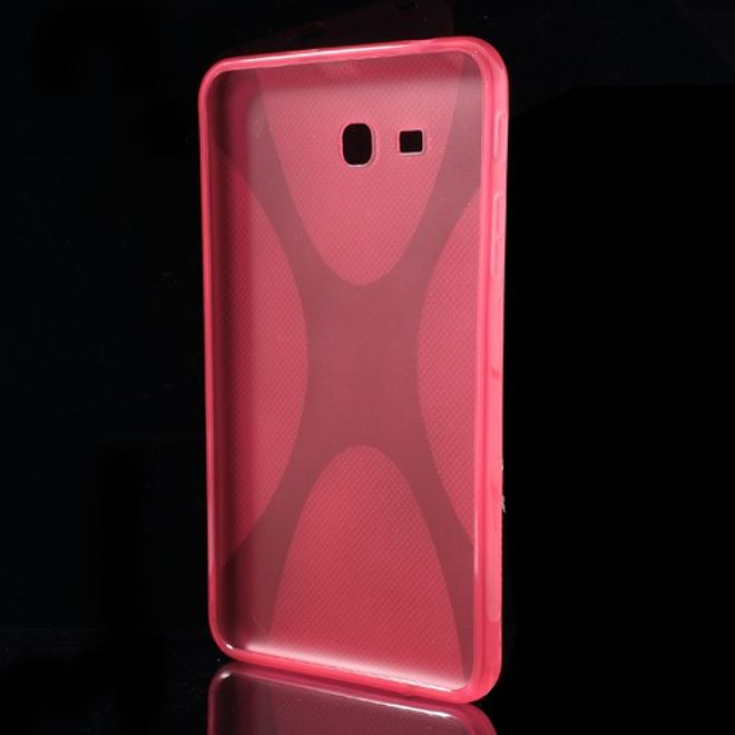 Samsung Galaxy Tab 3 7.0 Lite Elastisches Plastik Case X-Shape - rosa