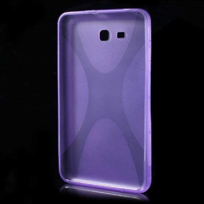 Samsung Galaxy Tab 3 7.0 Lite Elastisches Plastik Case X-Shape - purpur