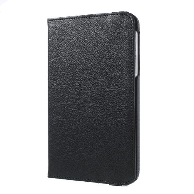 Samsung Galaxy Tab 3 7.0 Lite Rotierbares Leder Case mit Litchitextur - schwarz