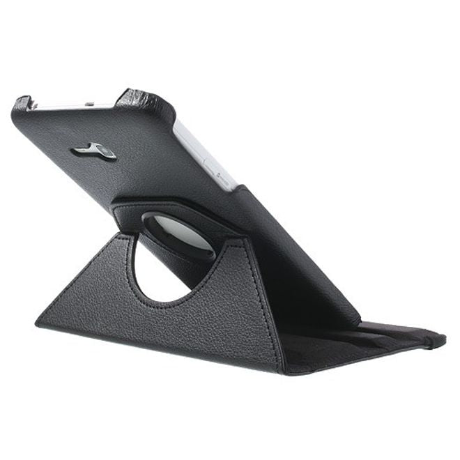Samsung Galaxy Tab 3 7.0 Lite Rotierbares Leder Case mit Litchitextur - schwarz