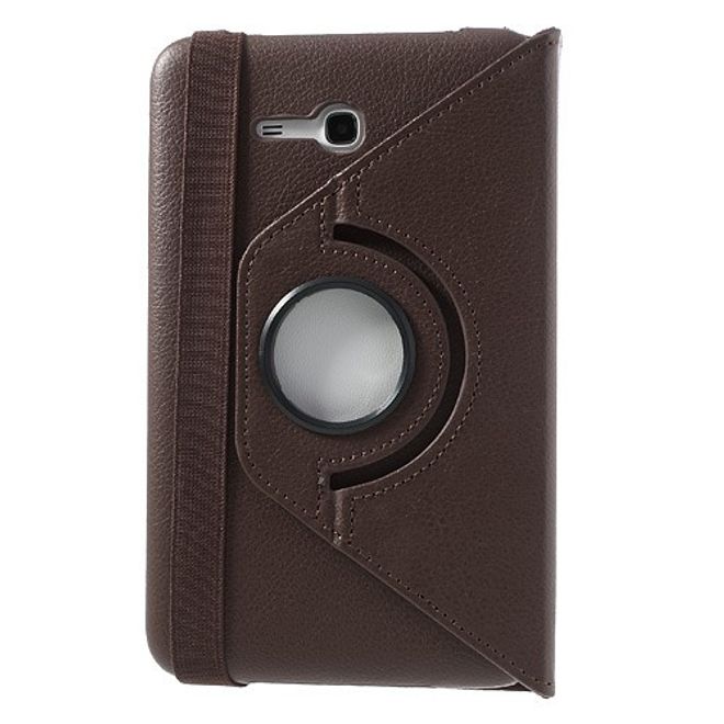 Samsung Galaxy Tab 3 7.0 Lite Rotierbares Leder Case mit Litchitextur - braun
