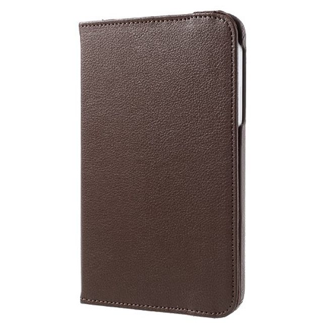 Samsung Galaxy Tab 3 7.0 Lite Rotierbares Leder Case mit Litchitextur - braun