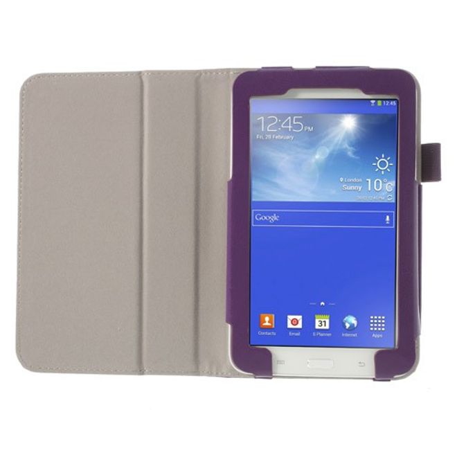Samsung Galaxy Tab 3 7.0 Lite Crazy Horse Leder Case mit Standfunktion - purpur