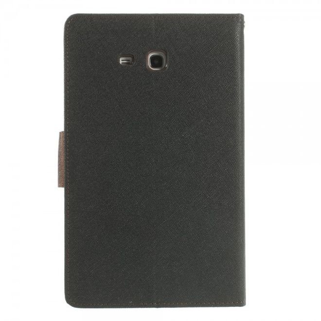 Goospery - Samsung Galaxy Tab 3 7.0 Lite Hülle - Tablet Bookcover - Fancy Diary Series - schwarz/braun