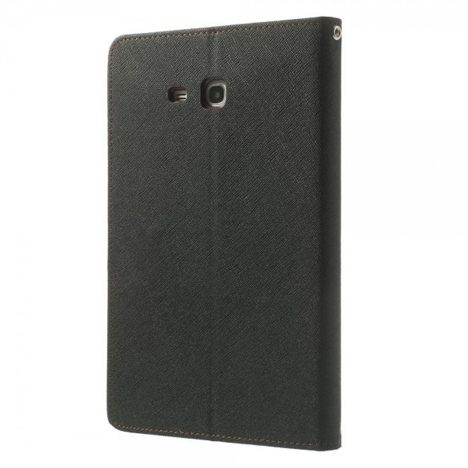 Goospery - Samsung Galaxy Tab 3 7.0 Lite Hülle - Tablet Bookcover - Fancy Diary Series - schwarz/braun