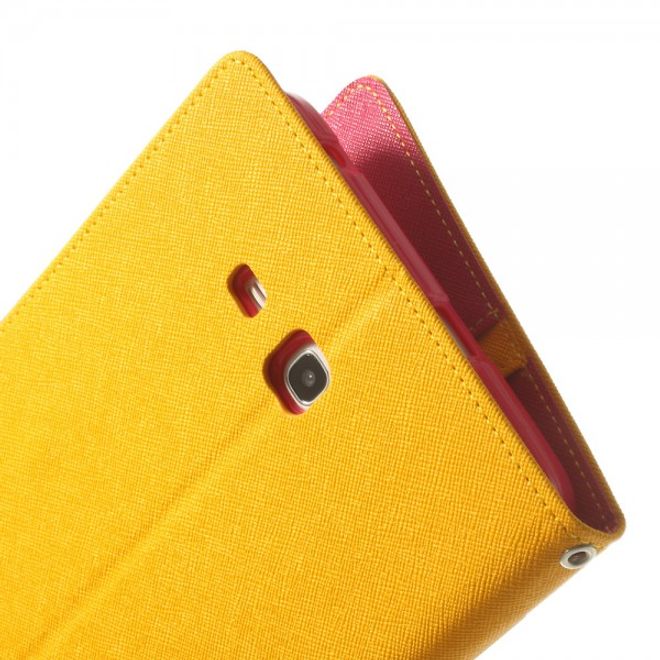 Goospery - Samsung Galaxy Tab 3 7.0 Lite Hülle - Tablet Bookcover - Fancy Diary Series - gelb/pink