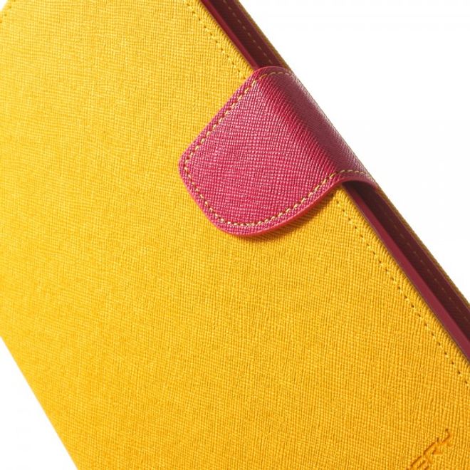 Goospery - Samsung Galaxy Tab 3 7.0 Lite Hülle - Tablet Bookcover - Fancy Diary Series - gelb/pink