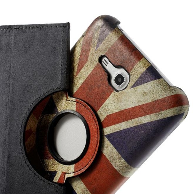 Samsung Galaxy Tab 3 7.0 Lite Leder Case mit Union Jack Flagge retro-style