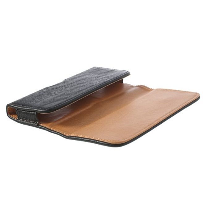 Samsung Galaxy S5 Leder Etui mit Gurthalterung und Elefantentextur - schwarz