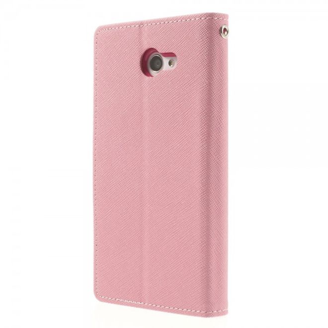 Goospery - Sony Xperia M2/M2 Dual Hülle - Handy Bookcover - Fancy Diary Series - rosa/pink