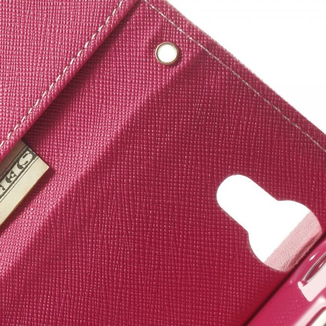 Goospery - Sony Xperia M2/M2 Dual Hülle - Handy Bookcover - Fancy Diary Series - rosa/pink