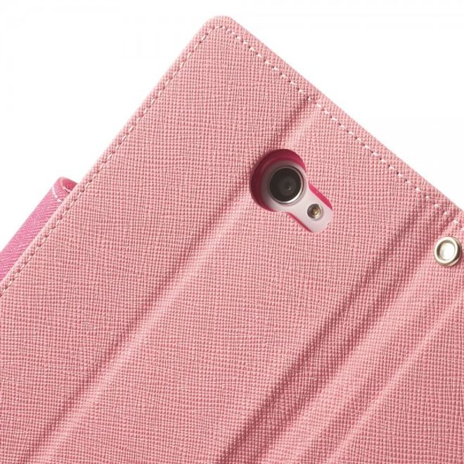 Goospery - Sony Xperia M2/M2 Dual Hülle - Handy Bookcover - Fancy Diary Series - rosa/pink