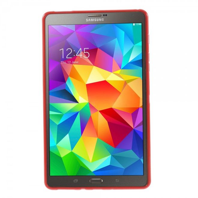 Samsung Galaxy Tab S 8.4 (T700/T701/T705) Elastisches Plastik Case X-Shape - rot