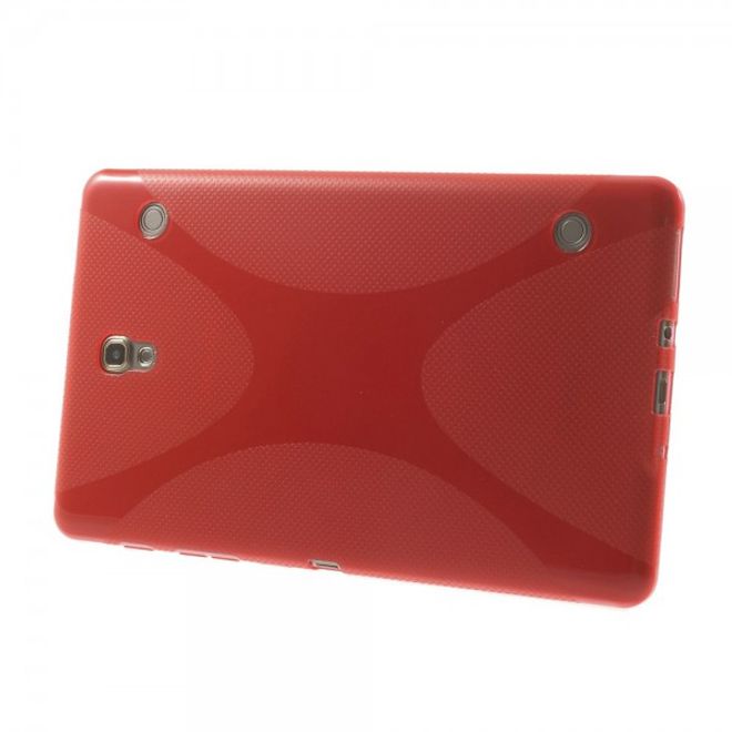 Samsung Galaxy Tab S 8.4 (T700/T701/T705) Elastisches Plastik Case X-Shape - rot