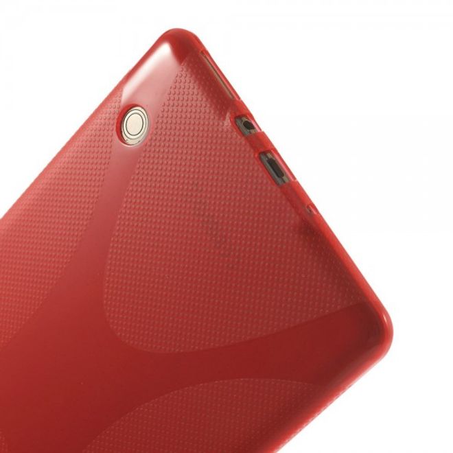 Samsung Galaxy Tab S 8.4 (T700/T701/T705) Elastisches Plastik Case X-Shape - rot