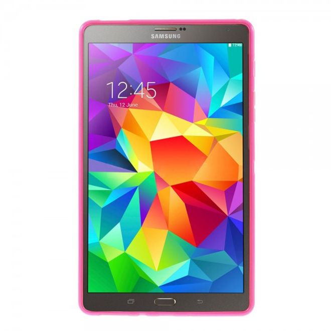 Samsung Galaxy Tab S 8.4 (T700/T701/T705) Elastisches Plastik Case X-Shape - rosa