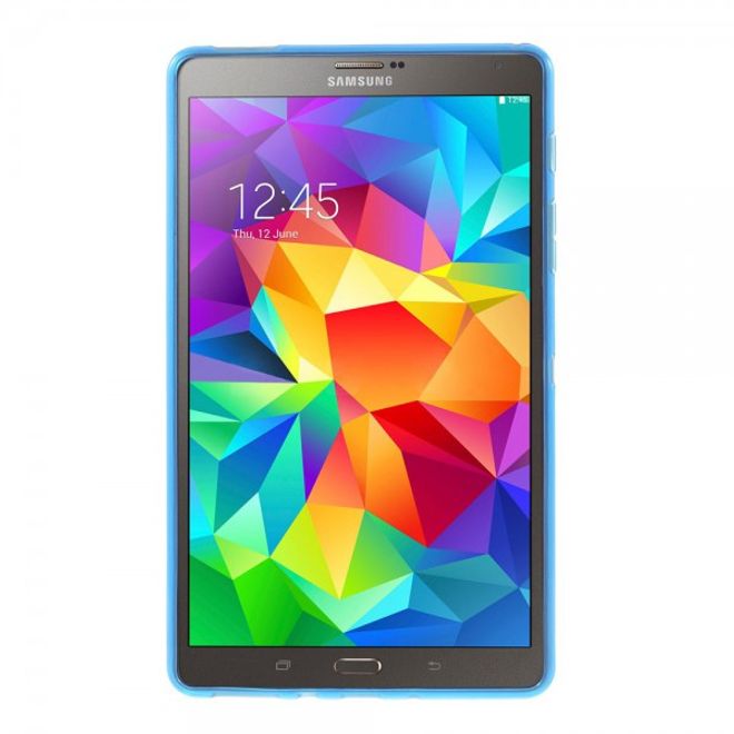 Samsung Galaxy Tab S 8.4 (T700/T701/T705) Elastisches Plastik Case X-Shape - blau