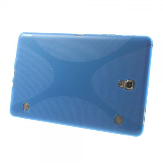 Samsung Galaxy Tab S 8.4 (T700/T701/T705) Elastisches Plastik Case X-Shape - blau