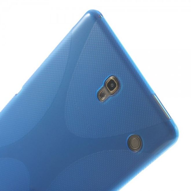Samsung Galaxy Tab S 8.4 (T700/T701/T705) Elastisches Plastik Case X-Shape - blau