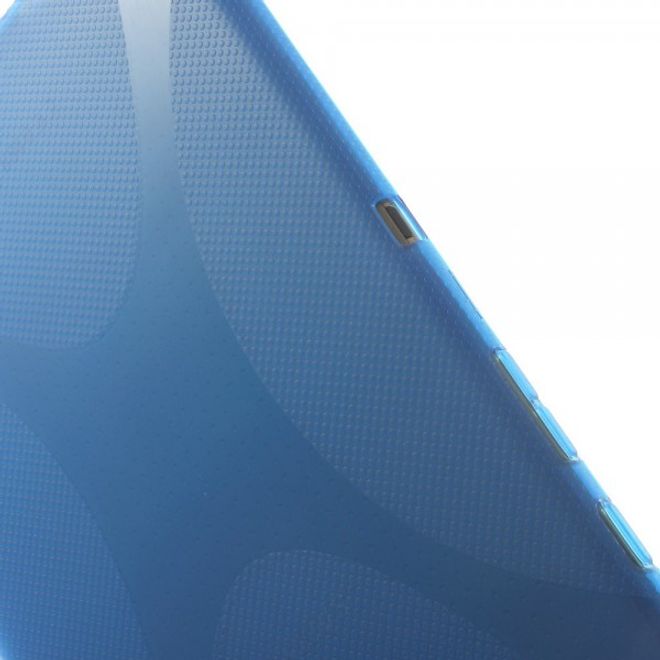 Samsung Galaxy Tab S 8.4 (T700/T701/T705) Elastisches Plastik Case X-Shape - blau