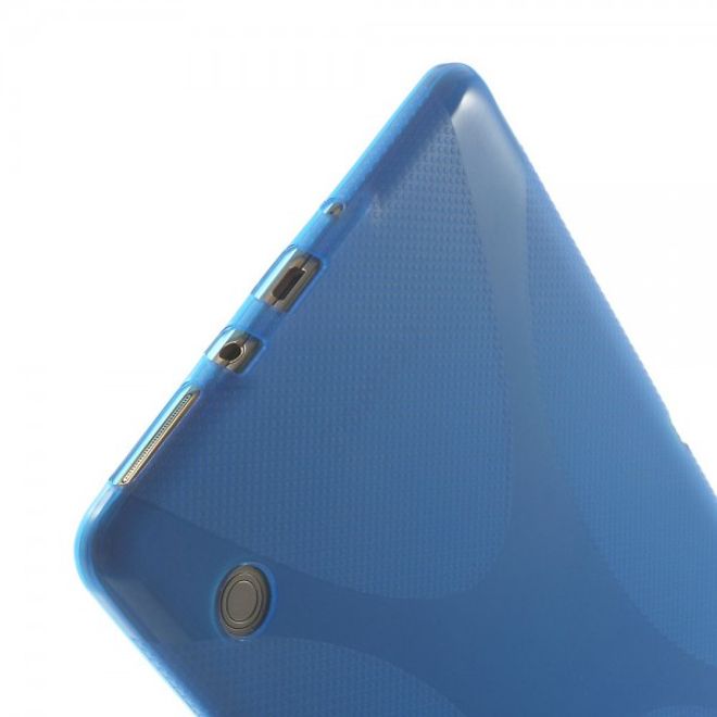 Samsung Galaxy Tab S 8.4 (T700/T701/T705) Elastisches Plastik Case X-Shape - blau