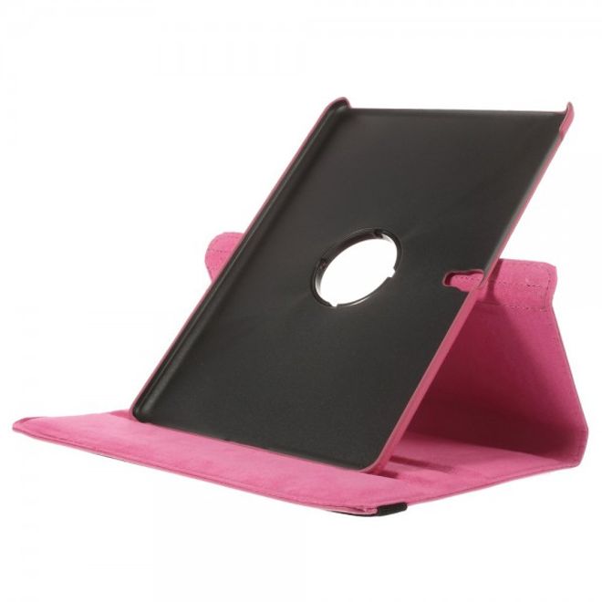 Samsung Galaxy Tab S 10.5 Leder Case 360° rotierbar mit Litchimuster - rosa