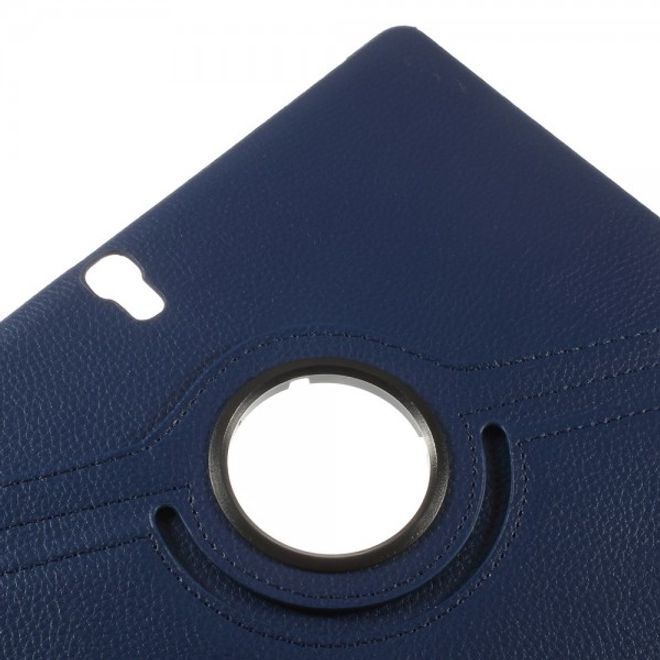 Samsung Galaxy Tab S 10.5 Leder Case 360° rotierbar mit Litchimuster - dunkelblau