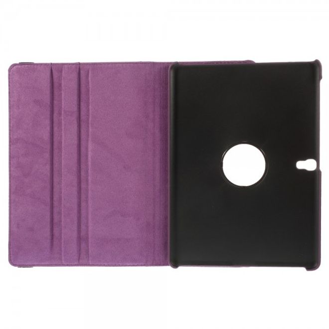 Samsung Galaxy Tab S 10.5 Leder Case 360° rotierbar mit Litchimuster - purpur