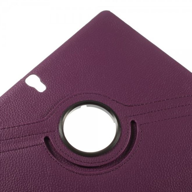 Samsung Galaxy Tab S 10.5 Leder Case 360° rotierbar mit Litchimuster - purpur