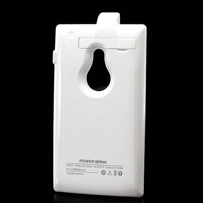 Nokia Lumia 925 Externes Akku Case 2800mAh mit Standfunktion - weiss