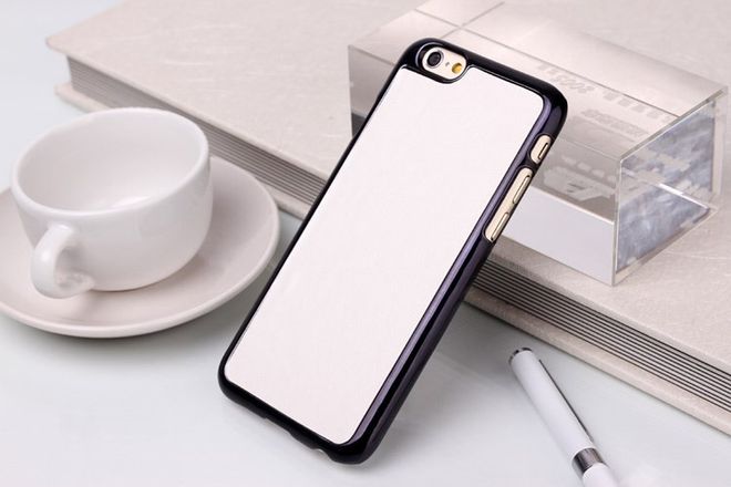 iPhone 6/6S Leather-Covered Hard Plastic Case - White