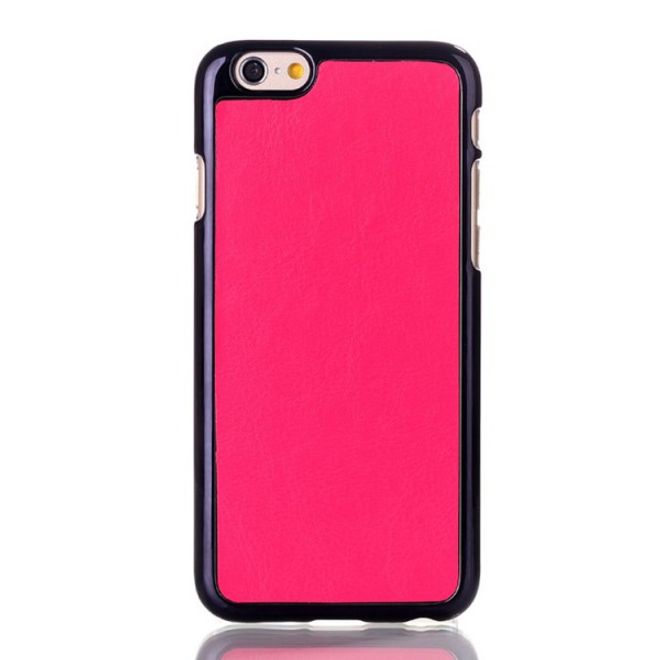 iPhone 6/6S Lederüberzogenes Hart Plastik Case - rosa