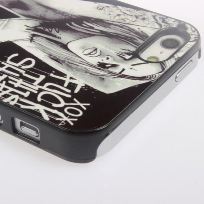 iPhone SE/5S/5 Hart Plastik Case mit stylischem Girl und frechem Spruch