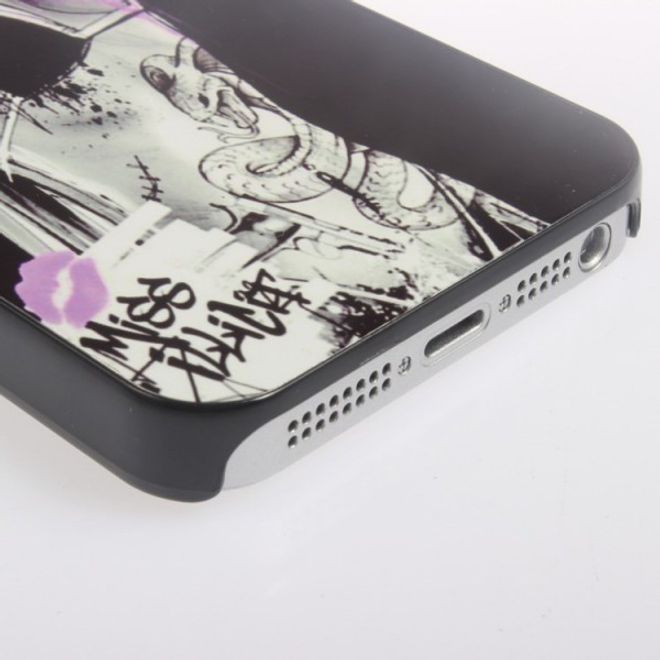 iPhone SE/5S/5 Hart Plastik Case mit stylischem Girl und frechem Spruch