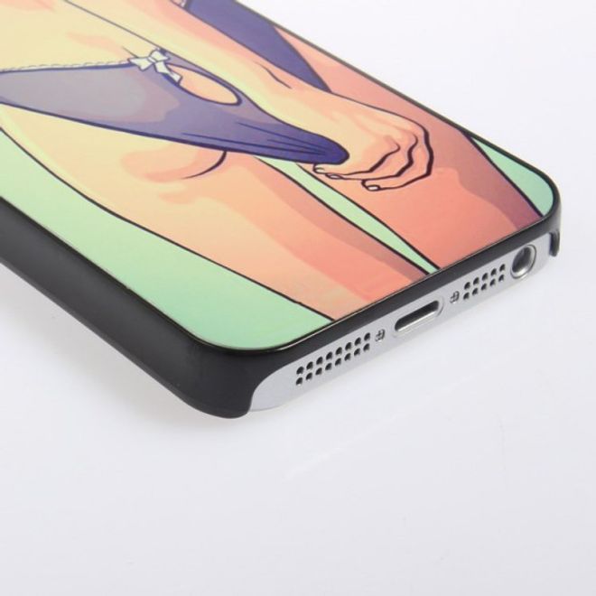 iPhone SE/5S/5 Hart Plastik Case mit Girl in violetter Unterwäsche
