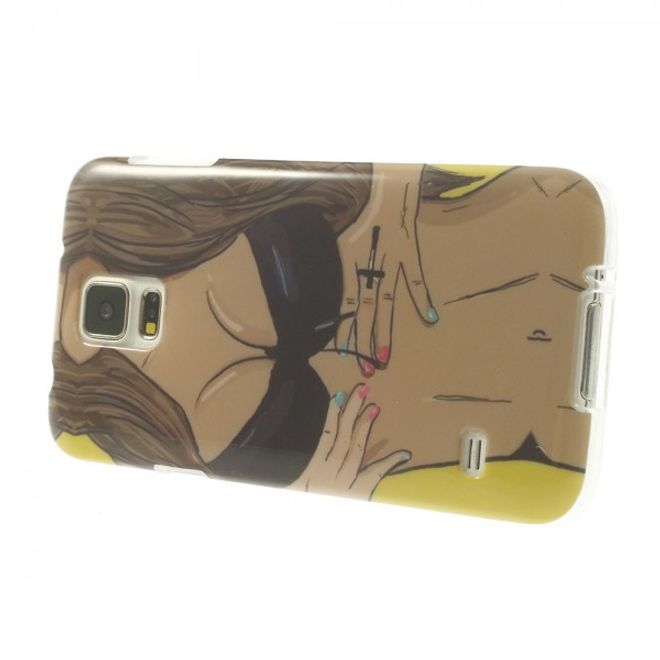 Samsung Galaxy S5 Elastisches Plastik Case mit sexy Bikini Girl