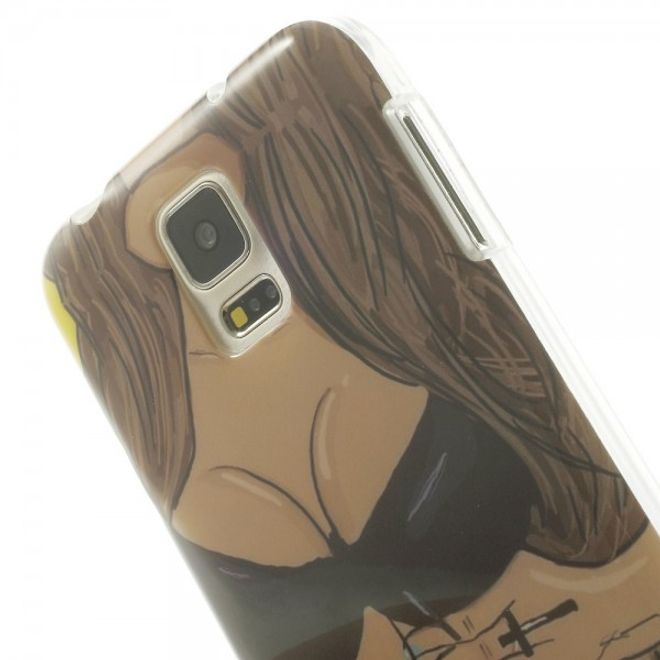 Samsung Galaxy S5 Elastisches Plastik Case mit sexy Bikini Girl