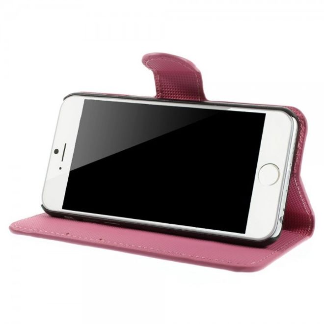 iPhone 6/6S Leather Case with Pink Flowers