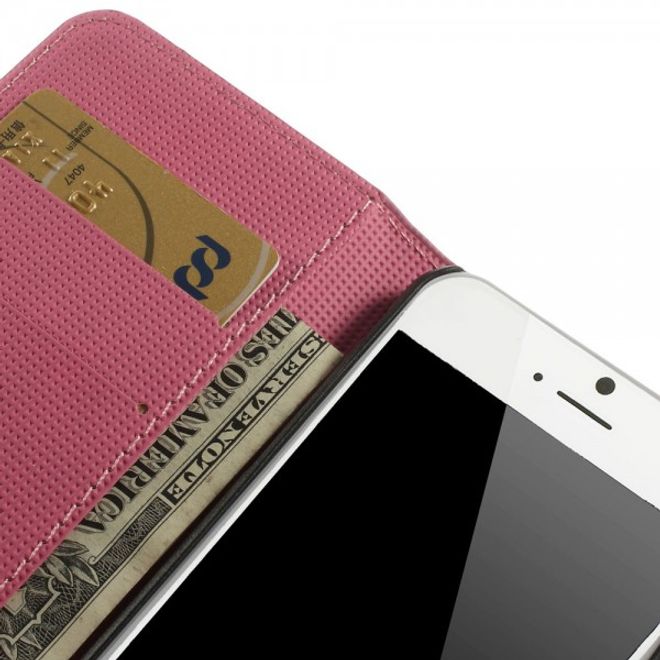 iPhone 6/6S Leather Case with Pink Flowers