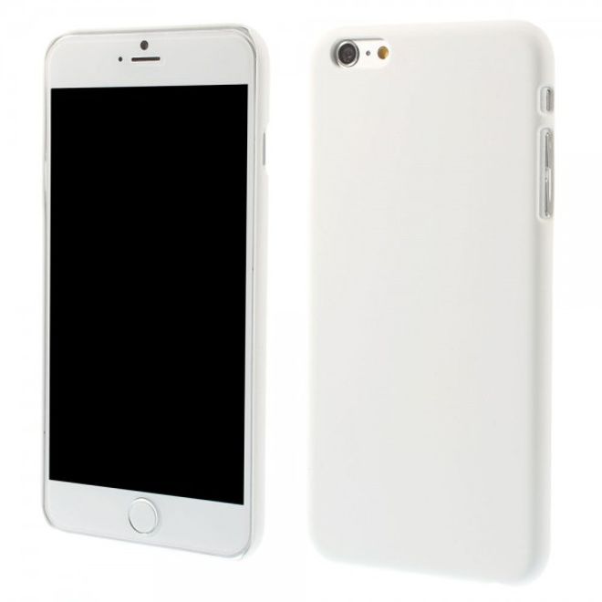 Coque rigide en plastique caoutchouté blanche pour iPhone 6 Plus/6S Plus