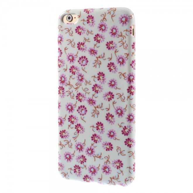 iPhone 6 Plus/6S Plus Elastic Plastic Case with Pink Flowers