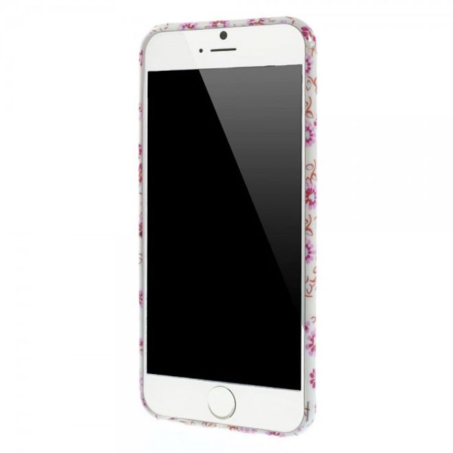 iPhone 6 Plus/6S Plus Elastic Plastic Case with Pink Flowers