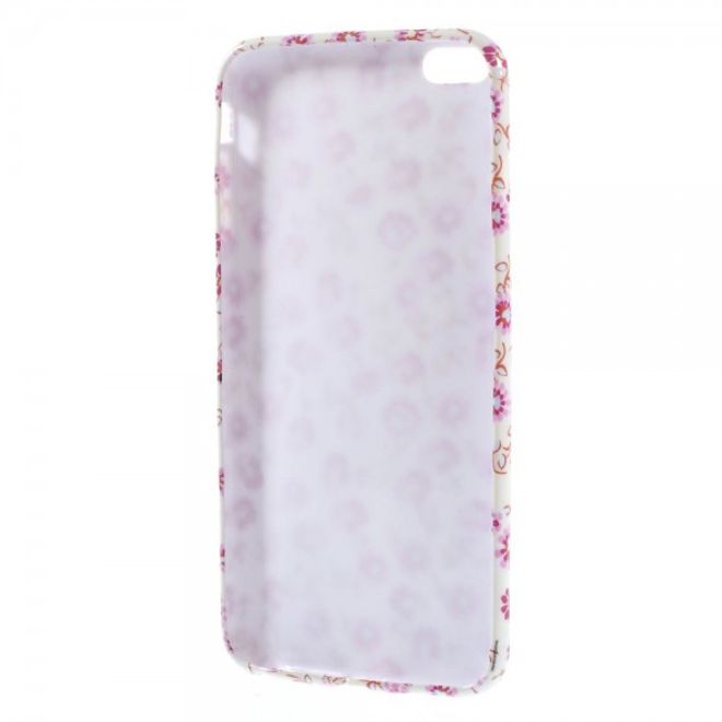 iPhone 6 Plus/6S Plus Elastic Plastic Case with Pink Flowers