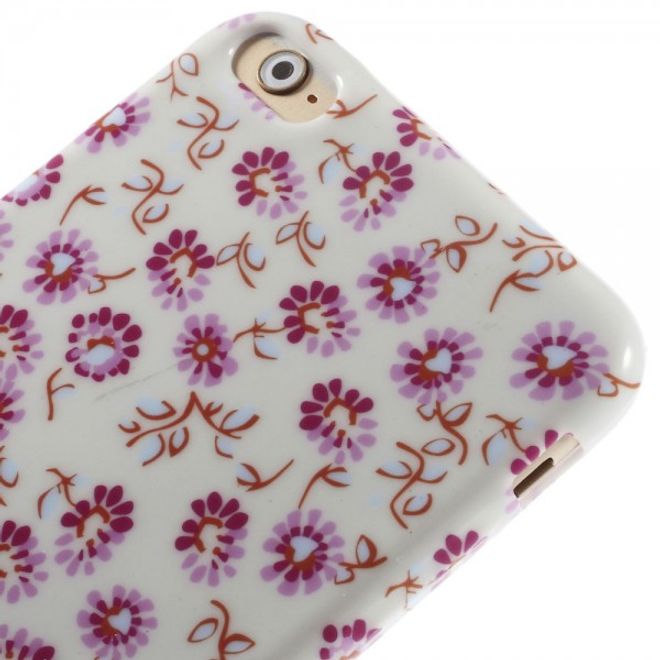 iPhone 6 Plus/6S Plus Elastic Plastic Case with Pink Flowers