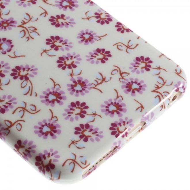 iPhone 6 Plus/6S Plus Elastic Plastic Case with Pink Flowers