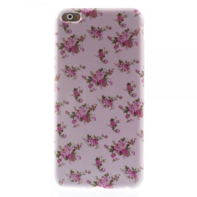iPhone 6 Plus/6S Plus Elastic Plastic Case with Many Bouquets of Flowers