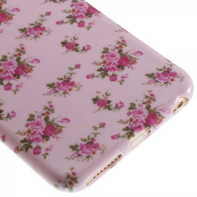 iPhone 6 Plus/6S Plus Elastic Plastic Case with Many Bouquets of Flowers